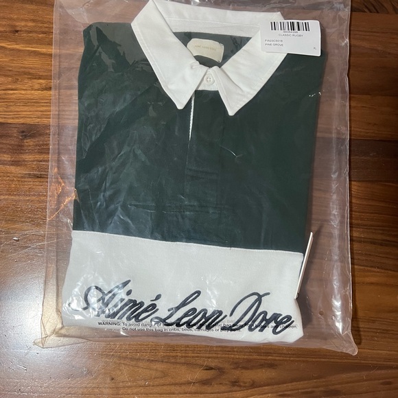Aime Leon Dore ALD Script Paneled Rugby in Pine Grove SS23 Queens New York NWT - Picture 10 of 11